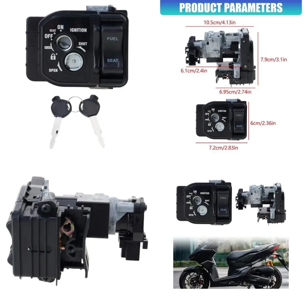 Motorcycle Anti Theft Ignition Switches With Keys For VARIO 150 Touch Start System Weatherproof Construction