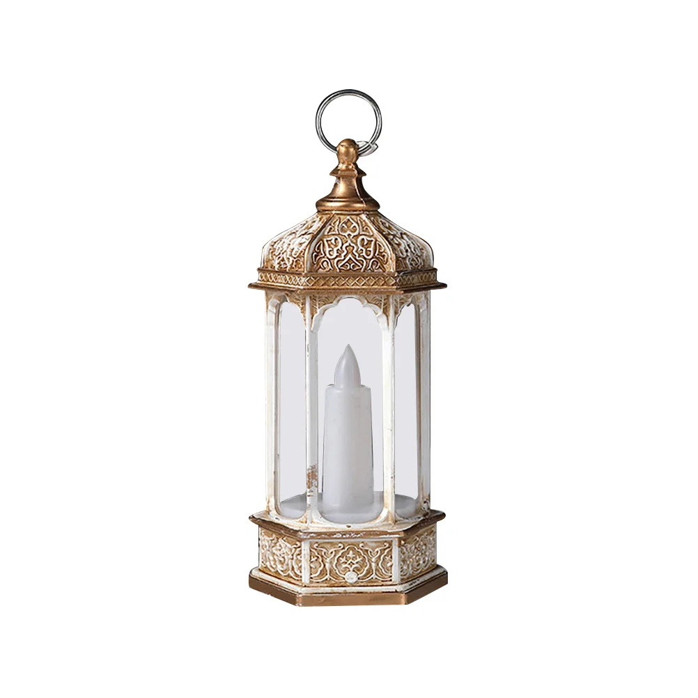 

Retro Design Plastic Wind Lantern Electronic Decorative Festival Light Durable Safe Festive Atmosphere Christmas