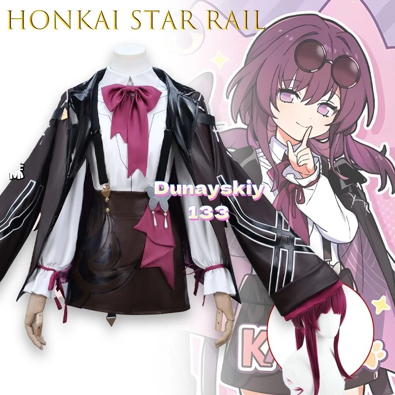 ‌ ‌ ‌ ‌ ‌ Disfraz de Honkai Star Rail Kafka Little Cat Series, disfraz de Personaje de Anime, conjunto completo de Disfraz de Halloween para Mujer