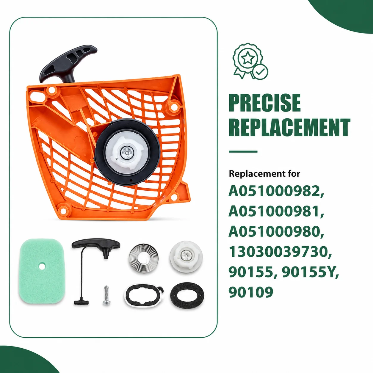Recoil Starter Assembly & Air Filter for Echo CS-370 370F CS-400 400F CS-420ES Chainsaw Parts Replaces A051000982 13030039730