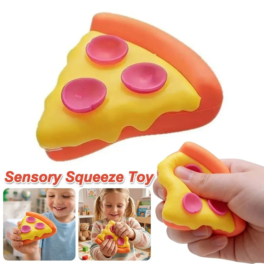 Colorful Gel Pizza Toy High Density Slow Rebound Pizza Decompression Toy Kneading Slow Rising Fidget Toy​​