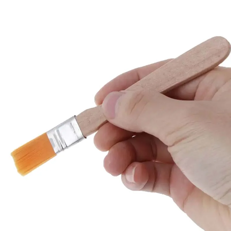 AED5-Nylon Paint Brushes Set For Machine Care Oil Brush Keyboard Dust Cleaning Brush Wooden Brush Tools