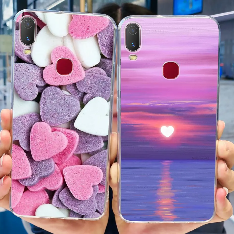 6.35 "ل Vivo Y11 2019 حافظة مقاومة للصدمات سيليكون واضح غطاء الهاتف زهرة لينة الوفير ل Vivo 1906 Y11 2019 VIVOY11 Y 11 Fundas