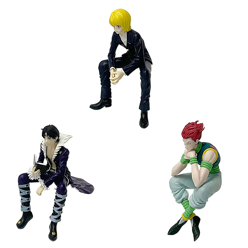 13cm Hunter×Hunter Anime Figure Kurapika Action Figure Chrollo Illumi Hisoka Figurine Collection Noodle Stopper Model Toys Gifts