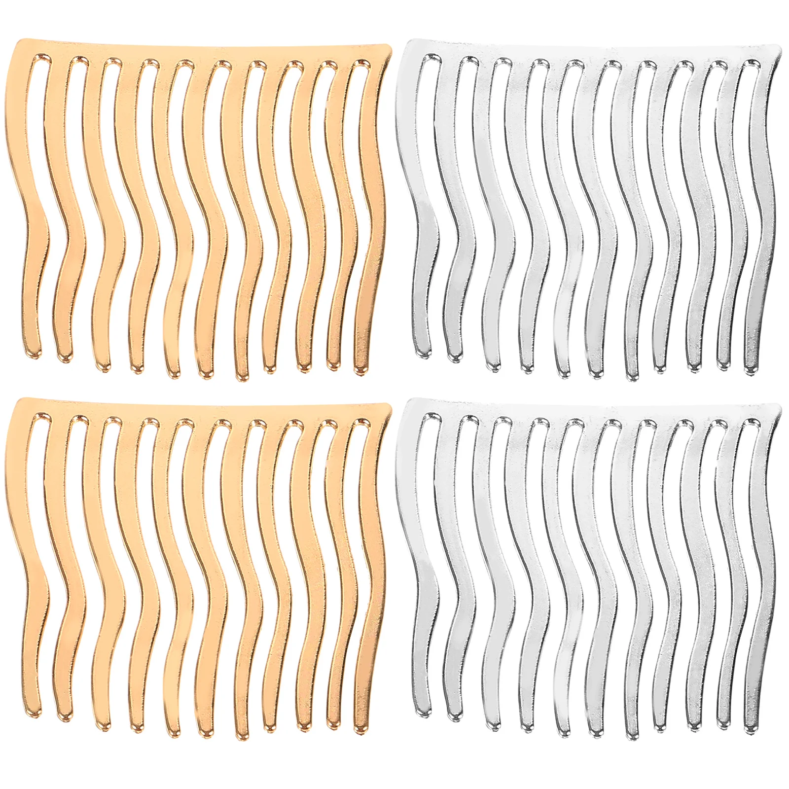 

4 шт. металлические гребни для волос для женщин, декоративные боковые легкие вьющиеся толстые прически, свадебная фата подружек невесты, зажим «сделай сам»