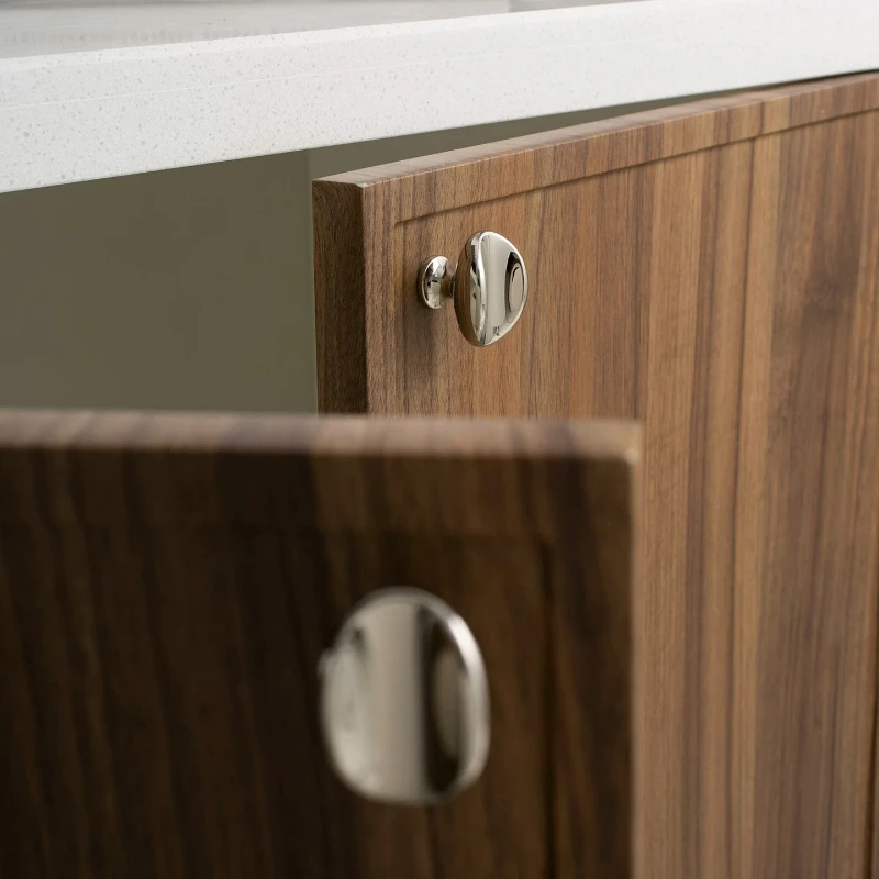 Amerikanischer Luxus-Schrankgriff für Schubladen und Kleiderschränke, Mittelantiker Titan-Silber-Messinggriff, Einfacher Einloch-Kleingriff – Detail 11