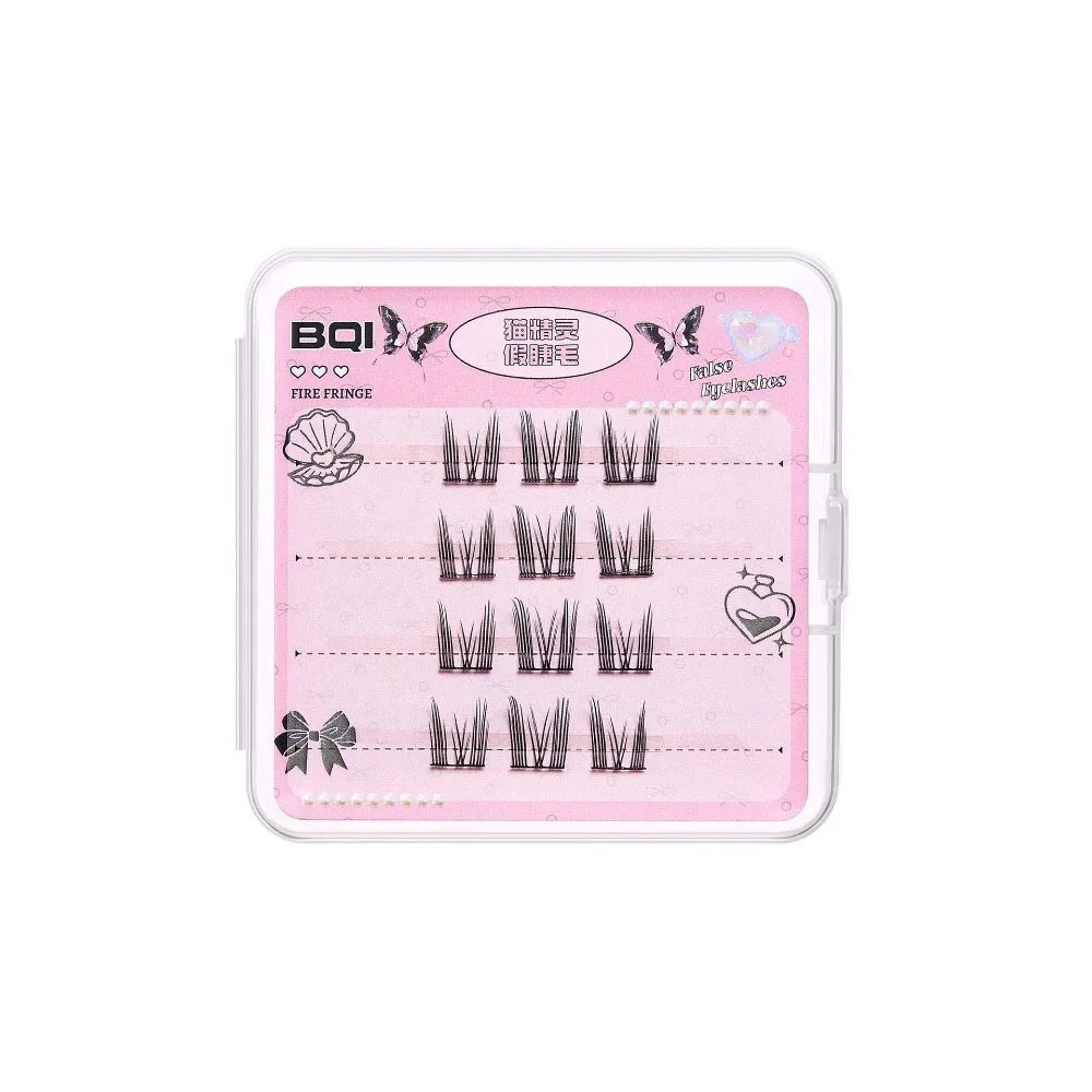 

Soft Segmented Clusters False Eyelashes Slender Fluffy False Eyelashes DIY Long Lasting Fake Lashes Makeup
