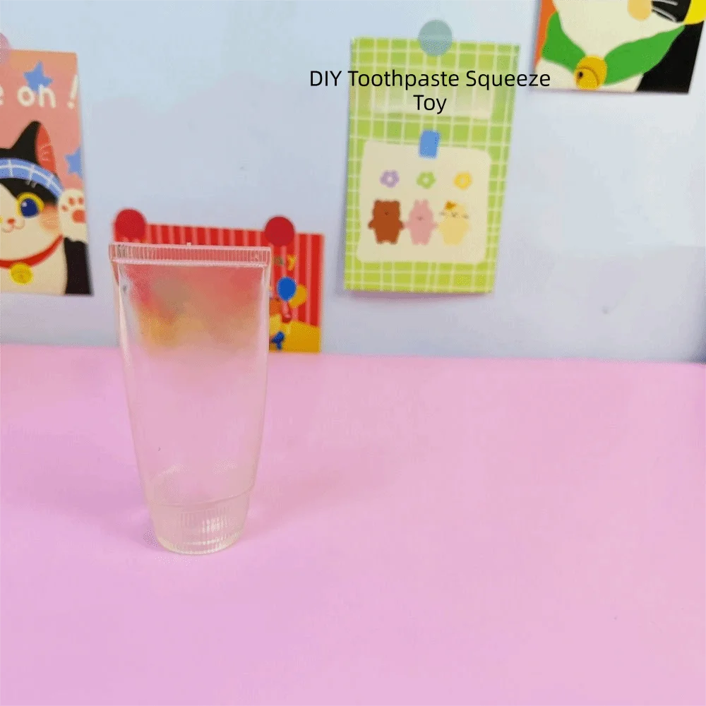 Toothpaste DIY Empty Ball Skin Soft TPR Transparent DIY Pressure Ball Kit Slow Rebound Flexible Handmade Ball Skin Children Gift