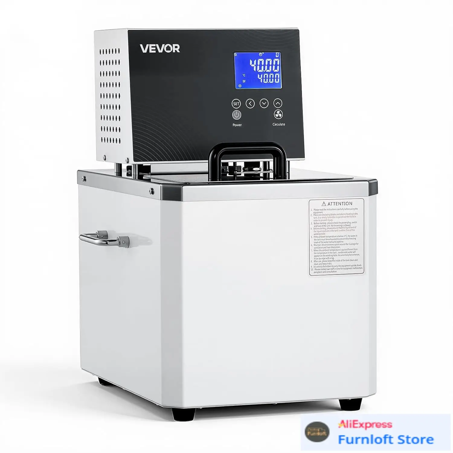 

Laboratory High-Temperature Circulating Oil Bath, Up to 300℃/572℉, 10 L Lab Constant Temperature Heating Tank, 0.1℃ High