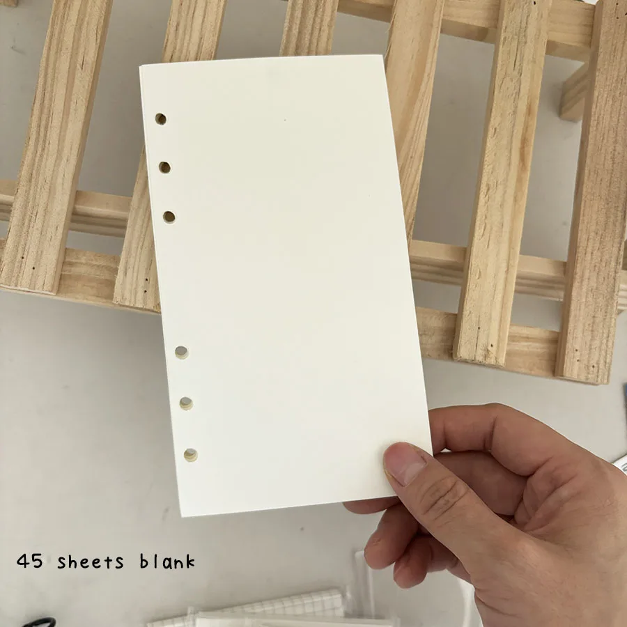 A6-Binder-Notizbuch mit Acrylgehäuse, 2 Stück Pmma-Brett mit Metallring, DIY Junk Journal-Notizbuch-Set, 45 Blatt Nachfüllpapiere, Stati – Detail 8