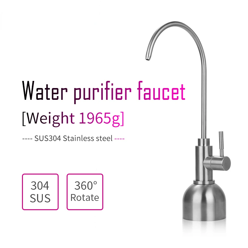 Stainless Steel Kitchen Sink Reverse Osmosis Filter Drinking Water Purifier Faucet