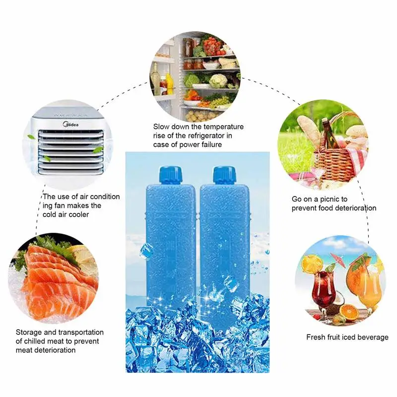 200ml Ice Pack Bag For Lunch Box Air Conditioner Fan Water Filled Refrigerated Ice Crystal Box Water Injection Fresh Cooler Bag