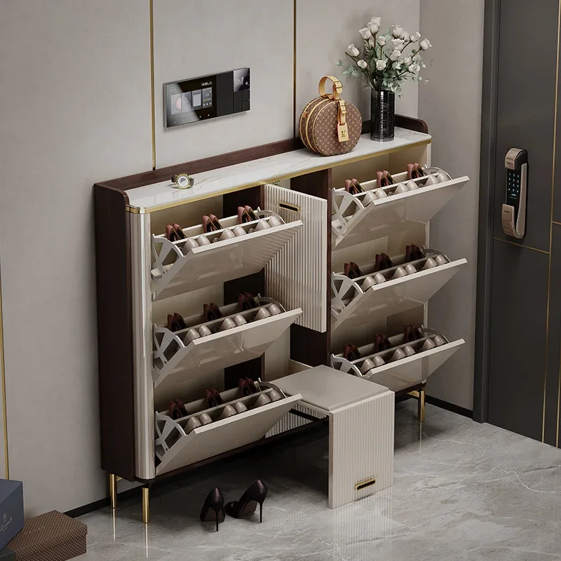 Nordic Dustproof Shoe Cabinets Hallway Homestay Auvent Modern Shoe Cabinets Rack Ecological Board Furniture La Combinaison