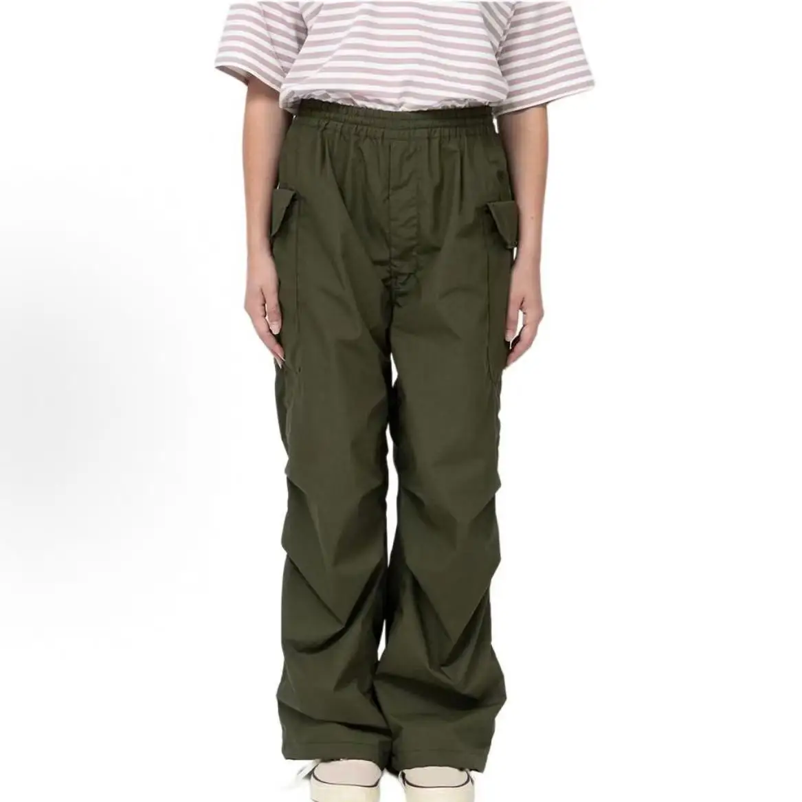 

Lightweight Waterproof Outdoor Utili Pants Loose Fit Japanese Sle Casual Trousers for Young Men Polyester Fiber