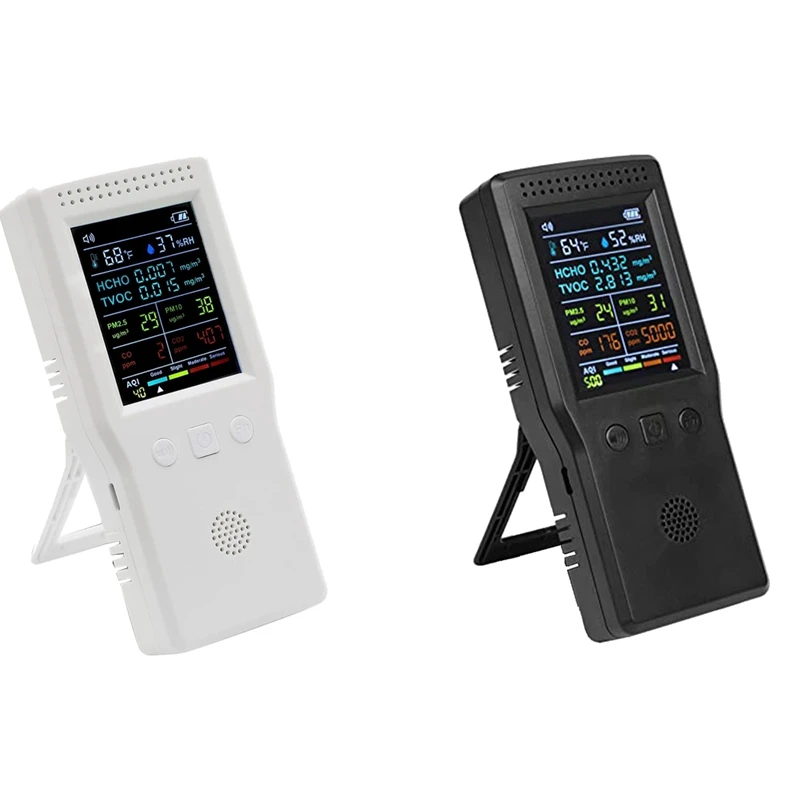 A17Z 空気品質モニター 9 In 1、ホルムアルデヒド検出器屋内、温度 & 湿度 CO2 メーター、検出 PM2.5 モニター