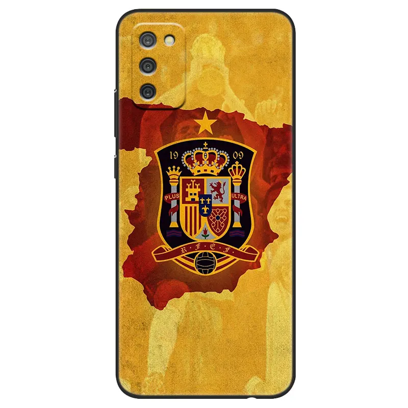 Spain flag Black Case For Samsung Galaxy A03S A01 Core A21S A02S A10S A11 A20S A20E A30 A31 A40 A41 A6 A7 A8 A9 2018 A5 2017