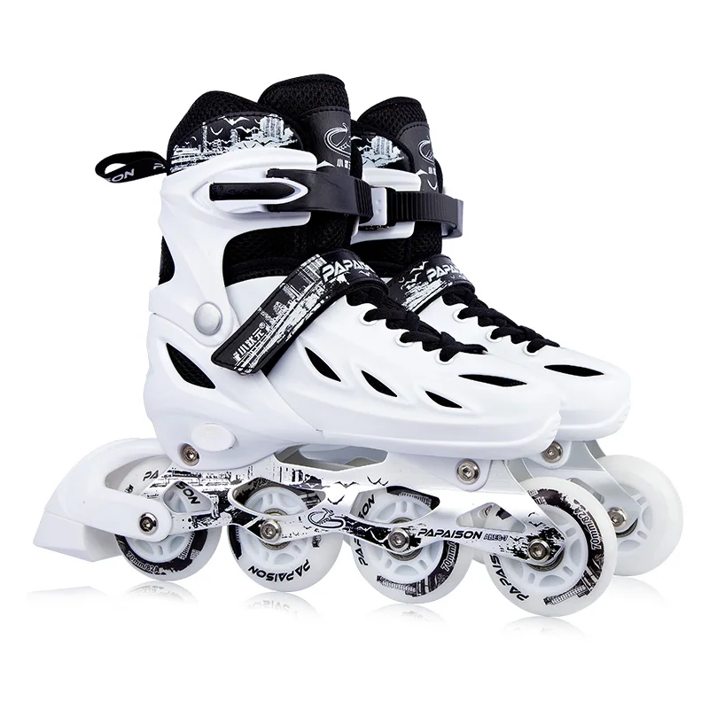 

Hot Sale Custom Adjustable Inline Roller Skates Light up 4 Wheels Skates Inline Durable Hard Boot Patines Free Skate Shoes