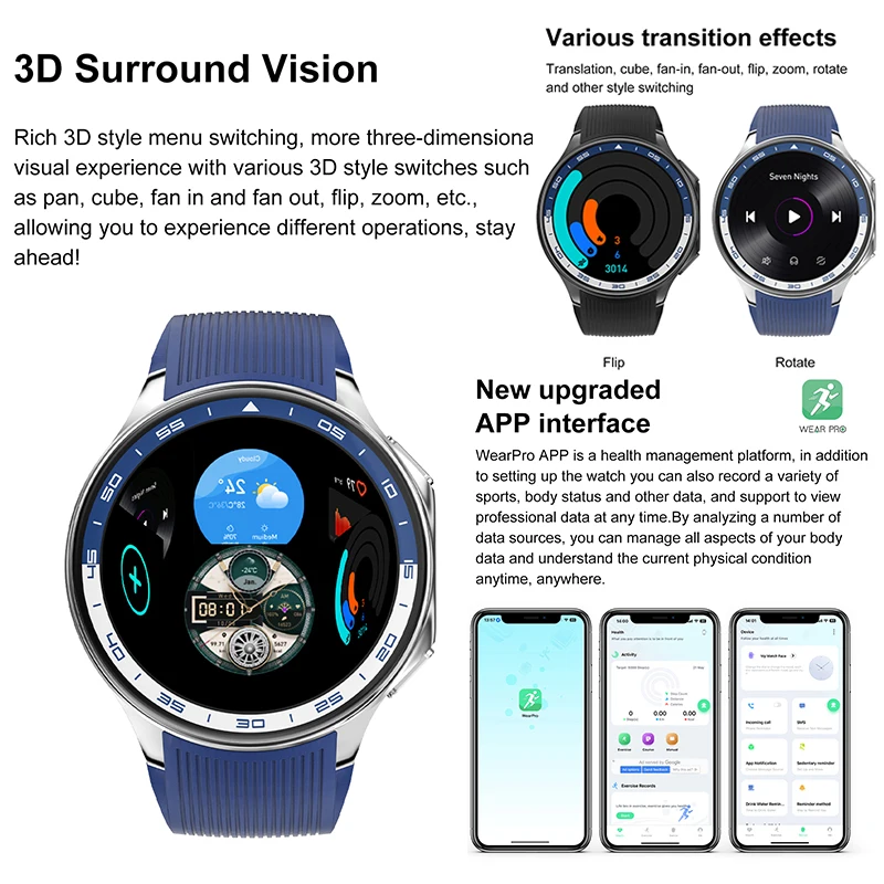 2025 New For OPPO Watch X High-End Business Watch Men 32G Memory Video Playback Smart Watch Sports Fitness Waterproof SmartWatch