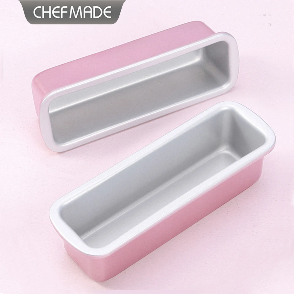 Chefmade Pink Long Loaf Pan Rectangular Cake Mold Toast Mould Bread DIY Kitchen Supplies Cake Bakeware Pan Baking Tools