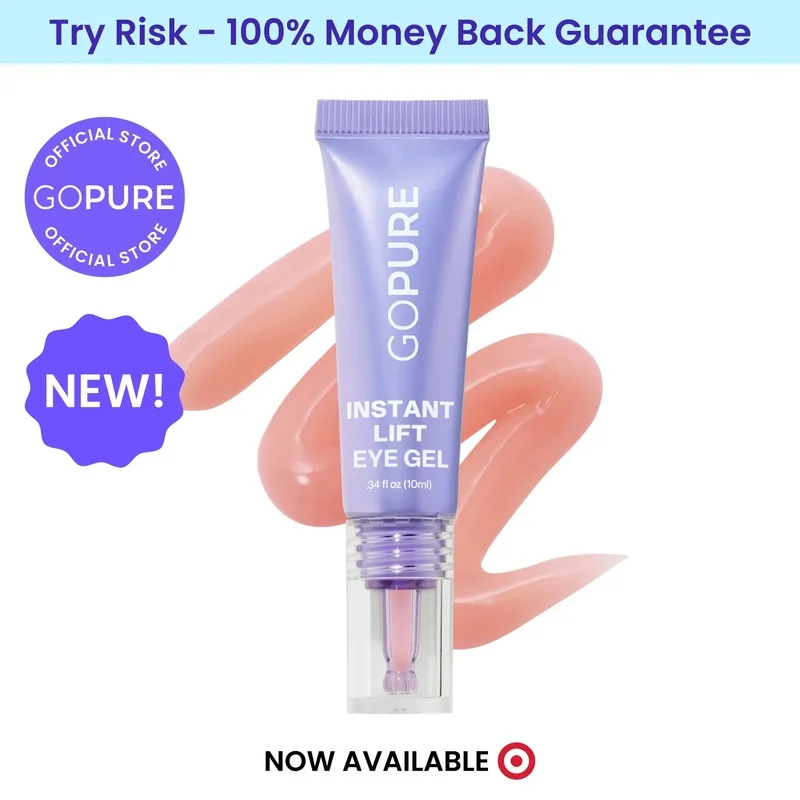 GOPURE Instant Lift Eye Gel, Reduces Puffiness, Bags, Wrinkles & Dark Circles, Anti-Aging Under Eye Brightener with Collagen