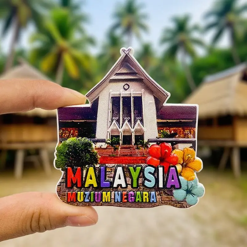 1pc, Malaysia Kuala Lumpur Landmark Exquisite High-end Refrigerator Magnet Travel Souvenir 3D Decorative Item