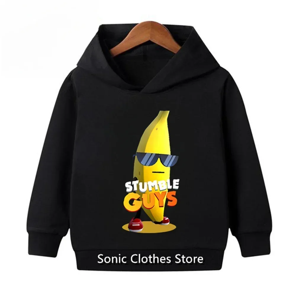 Hot Game Stumble Guys Graphic Hoodies Kids Casual Cartoon Pullovers Sweatshirts Fashion Children Boys Girls Hoodie Sportwear