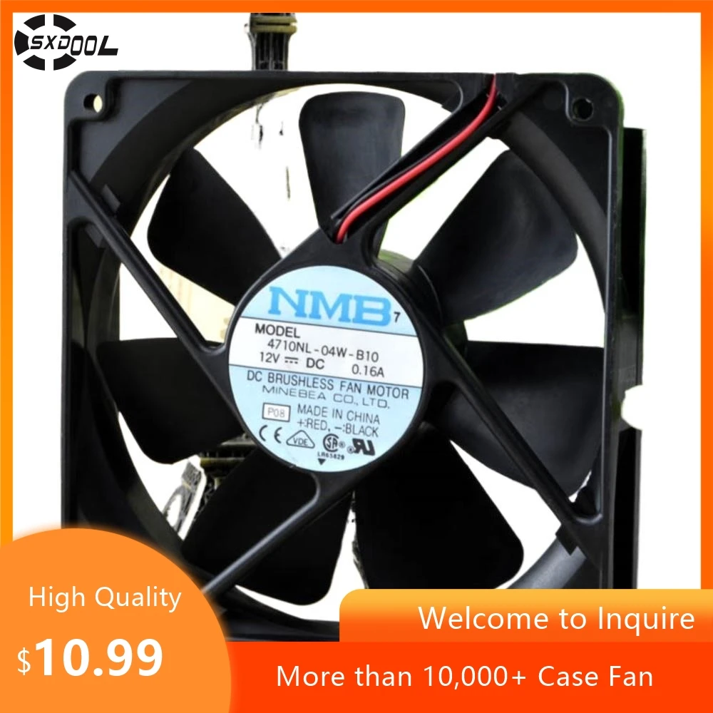 

120 мм 12025 для NMB 4710NL-04W-B10 120x120x25 мм 12 В 0,16 А двойной шар 1550 об/мин 25 дБА тихий охлаждающий вентилятор
