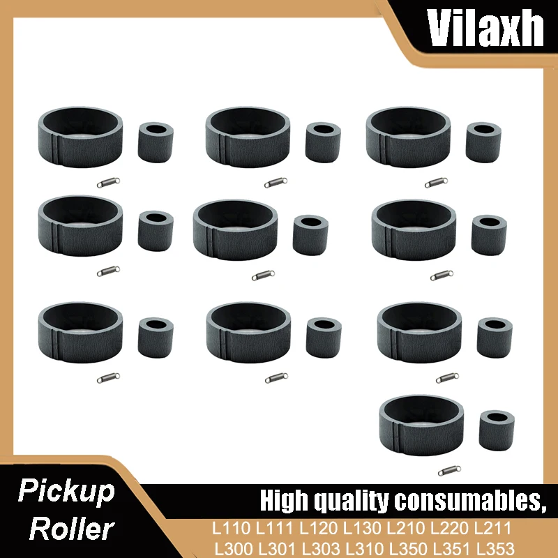 Feed Pickup Roller Separation Pad Rubber for EPSON L300 L310 L350 L355 L362 L365 L366 L360 L110 L120 L130 L132 L210 L220 L222