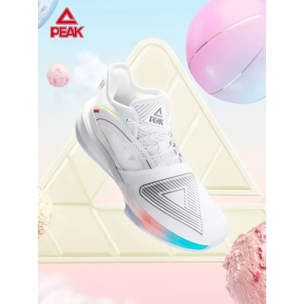 2023 Peak TAICHI basketball shoes men's large triangle Wiggins sneakers high-top anti-slip shock-absorbing couple sneakers