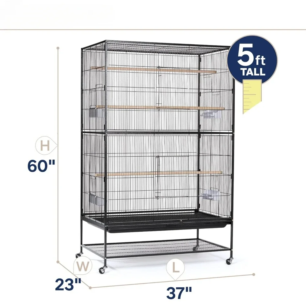 Imagem -05 - Agaporni Hammertone Black Parakets Cage para Pássaros Gaiolas X-large f- Houses And Fences Acessórios Birdcage Bird Cage Parrot Hut