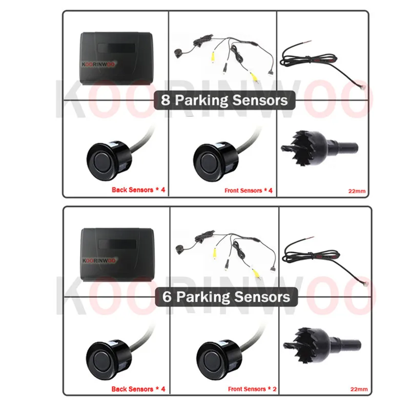 Parking Sensors Kit Front And Back Radar Reversing Blind Spot Detection Automotive Smart Systems Parktronics Electronic Devices