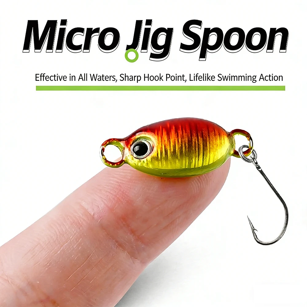 5 Stück Mikro-Metall-Jigköder, Mini-Eisen-Angelköder 3g/5g/6,5g/9,5g, Ufer-Wurfköder, Löffelköder, Salzwasser-Kunstköder – Detail 2