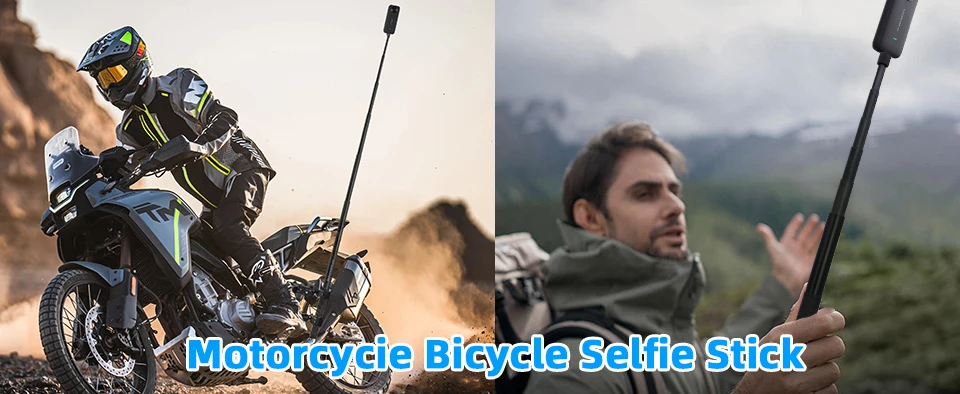 Motorrad-Halterungskit für Insta360 X5 X4 X3 X2 RS DJI GoPro Doppelklemme Lenker-Selfie-Stick für Insta 360 Halterungszubehör – Detail 5