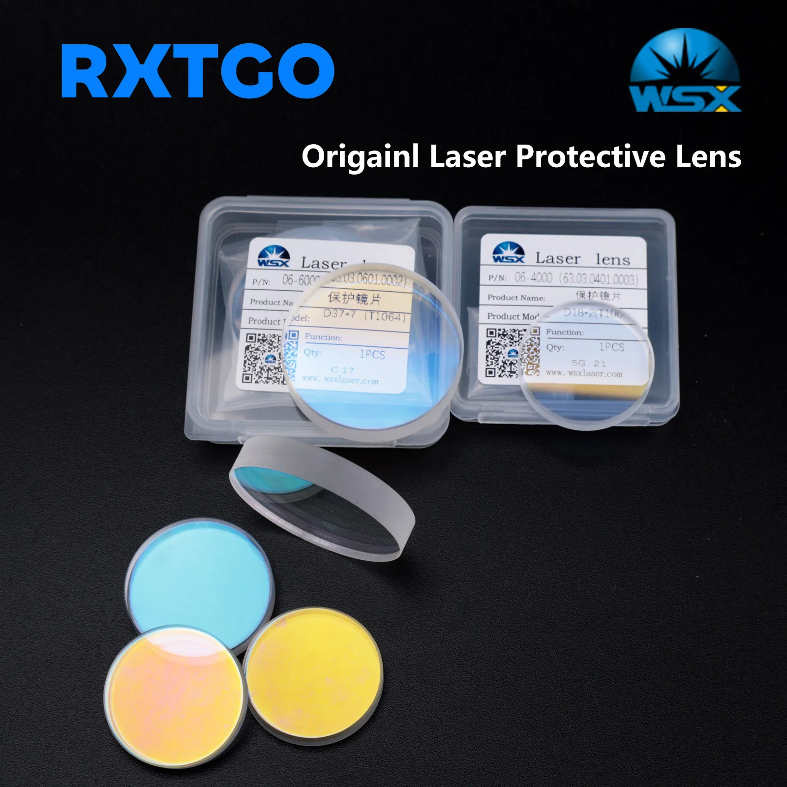 WSX Original Laser Lens Protective Windows 18x2 20x2  30x5 4KW 1064nm JGS1 Fused Silica Optical For Fiber Cutting
