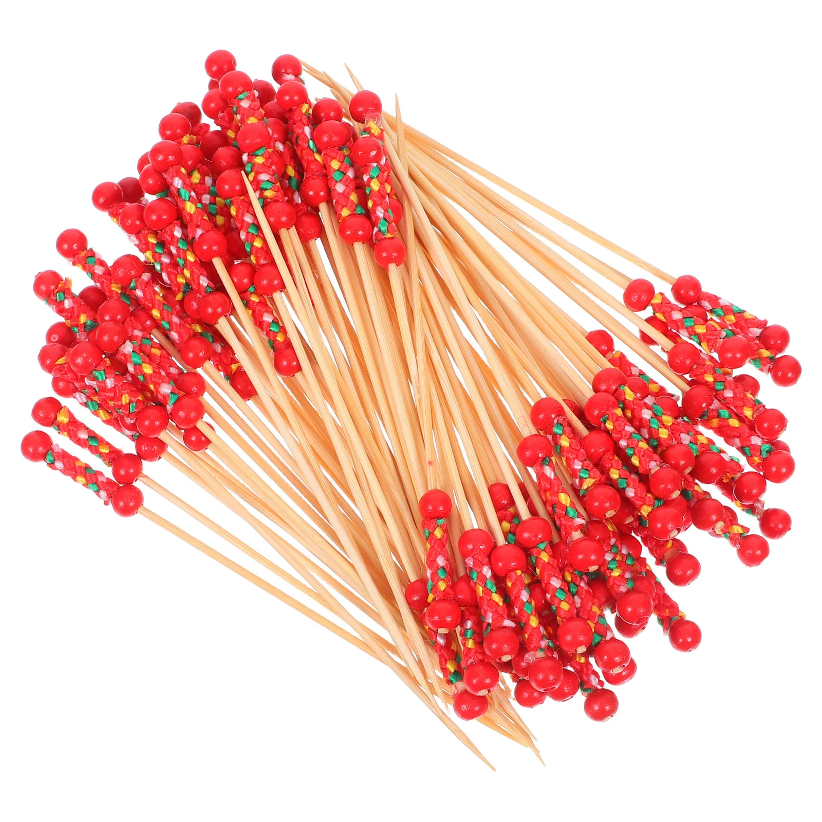 

100Pcs Bamboo Food Picks Wooden Cocktail Sticks Disposable Eco Appetizer Picks Party Supplies Food Sticks