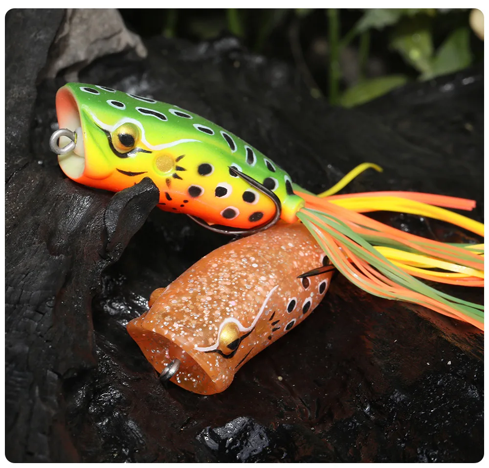 Angeln Locken Big Mouth Frosch 6cm 16g Ändern Frösche Künstliche Köder Weichen Köder Traktor Popper Fangen Snakeheafd fisch Bass – Detail 16