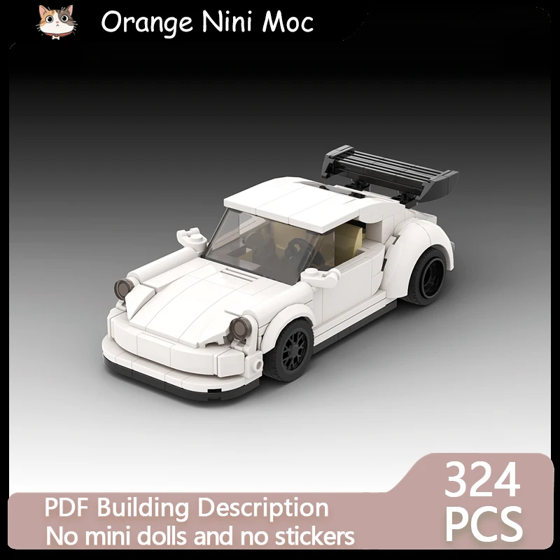 City Car Transportation Speed Racing Model DIY MOC Building Bricks Rwb Sportscar Modular Technology Holiday Assemble Toys Suit