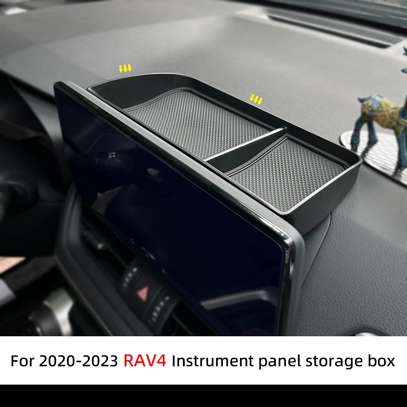 For Toyota XA50 2020 2021 2022 Rav4 2023 Accessories Hidden Storage Tray Behind Screen Instrument Panel Storage Box