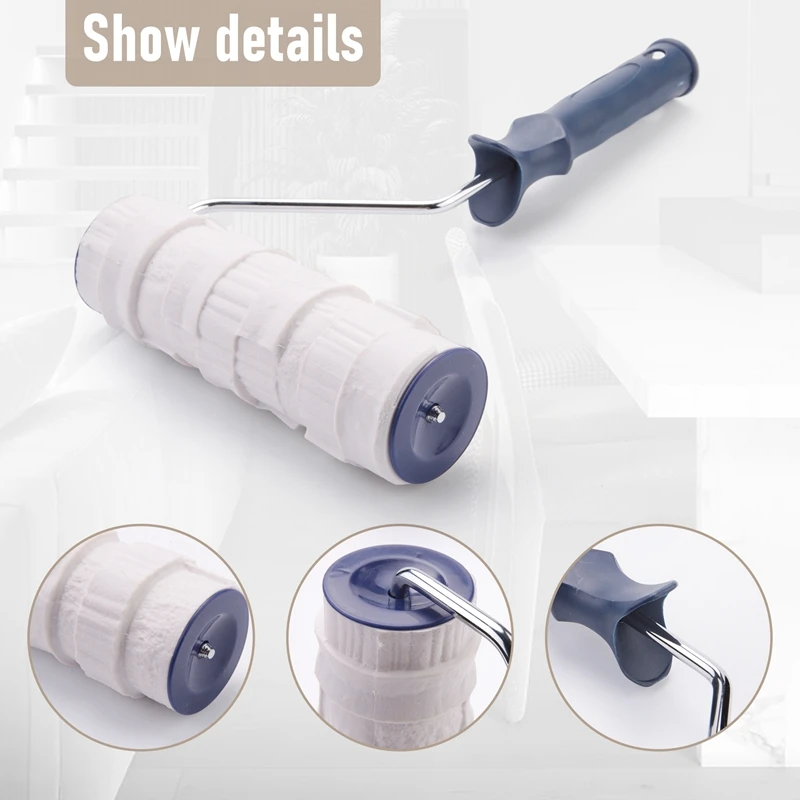 Decorative Paint Roller Pattern Painting Tool Wall Diy Art Paint Texture Rolling Flower Roll