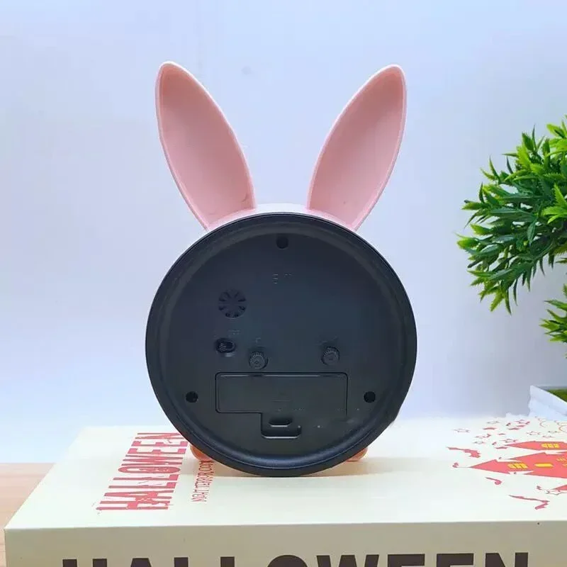 Cartoon Rabbit Alarm Clock Bedroom Bedside Decoration Simple Mute Small   Student   Gift