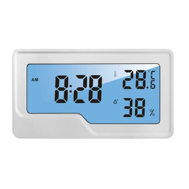 

Hygrometer Thermometer Digital Temperature Time Clock LCD Strain Gauge Sensor Humidity Meter