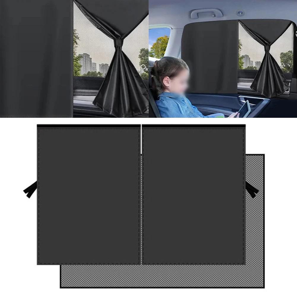 Automotive Rear Side Sunshade Designed to Filter Sunlight Boost Air Conditioning Performance and Passenger Privacy