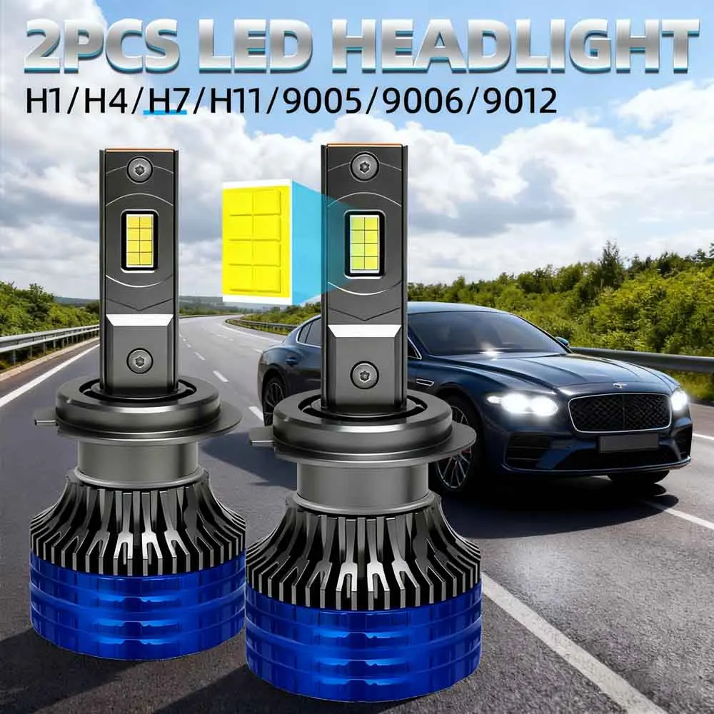 

H4 H7 LED Headlight Bulbs 9005 HB3 6000K White 200W 60000LM 9006 HB4 High Low Beam H1 H11 Auto Fog Lamp Plug And Play 12V 24V