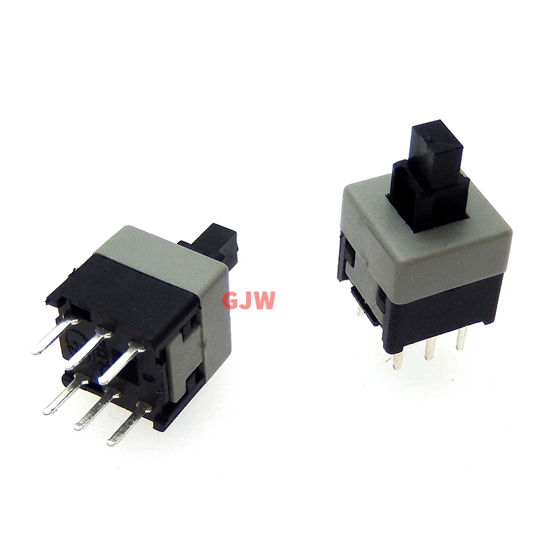 10PCS/LOT 5.8x5.8 7x7 8x8 8.5x8.5mm Self Locking / UNlock Push Tactile Power Micro Switch 6 Pin Button Switches