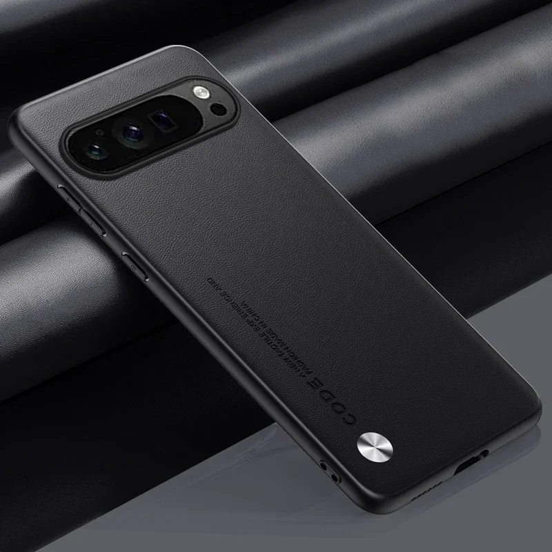 Luxe lederen telefoonhoesje voor Google Pixel 10A 10 11 XL 9A 9 Pro 8Pro 7 6 Pro 8A 7A 5A 4 Effen hoesje Stootbestendig Zachte achterkant