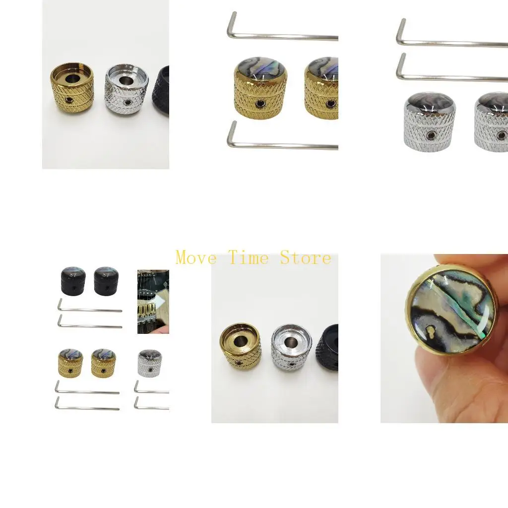 92ME Pack of Professional Music Equipment Potentiometer Caps Knobs for Guitarists Offering Precisions Control Luxurious Look