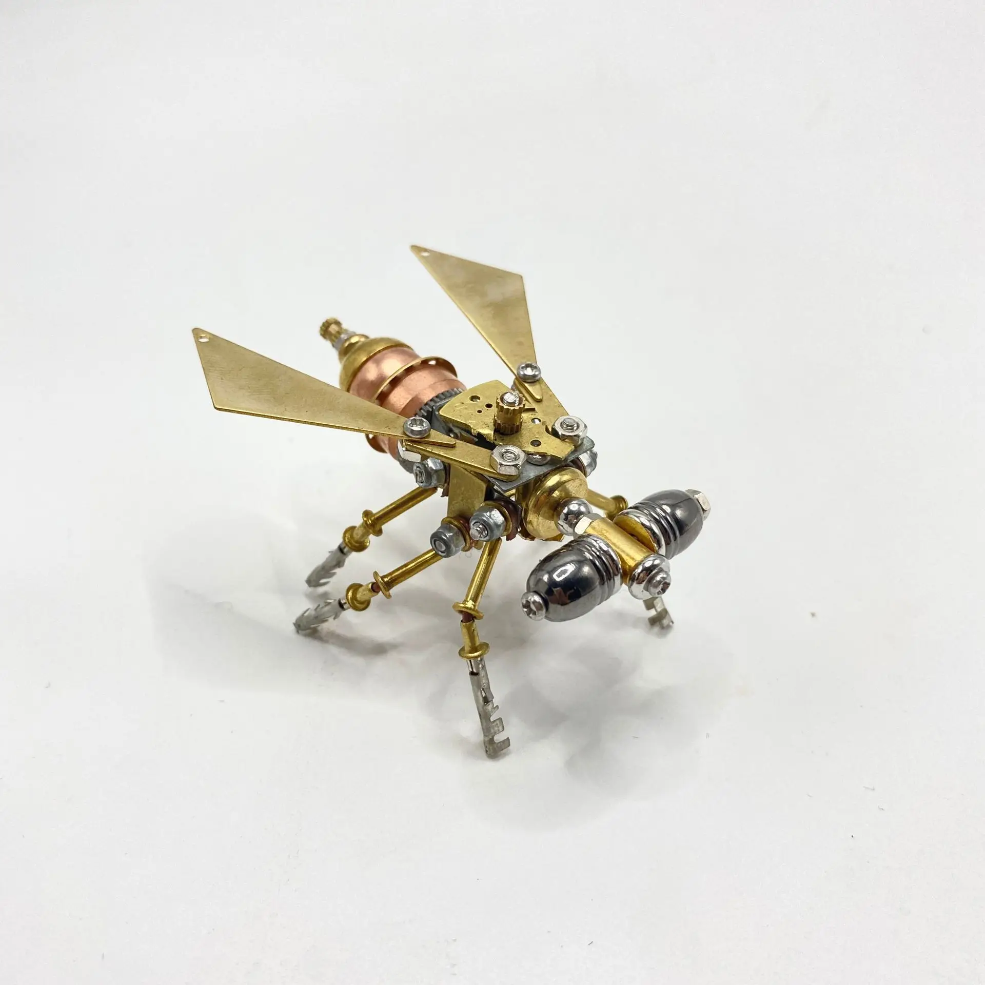 Steampunk Mechanical Fly Model Kit DIY Metal Insect Assembly Unique Desk Decor & Collectible Art Piece