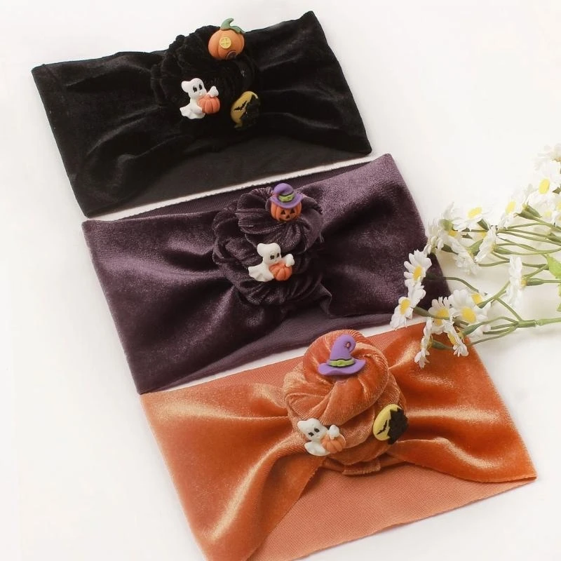 

M76C Holiday Hairband Halloween Headwear Pumpkin Festival Headdress for Baby Girl Boy