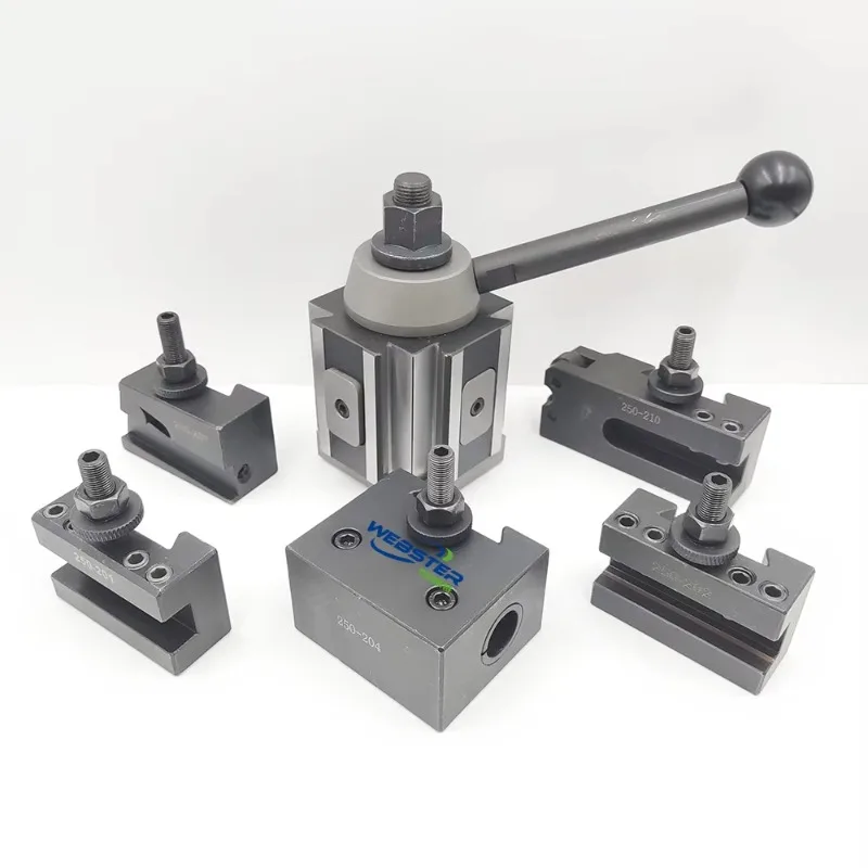 

Piston Type Turret CA 14"-20" Swing 251-400 6pcs Quick Change Tool Post Holder Set for Lathe