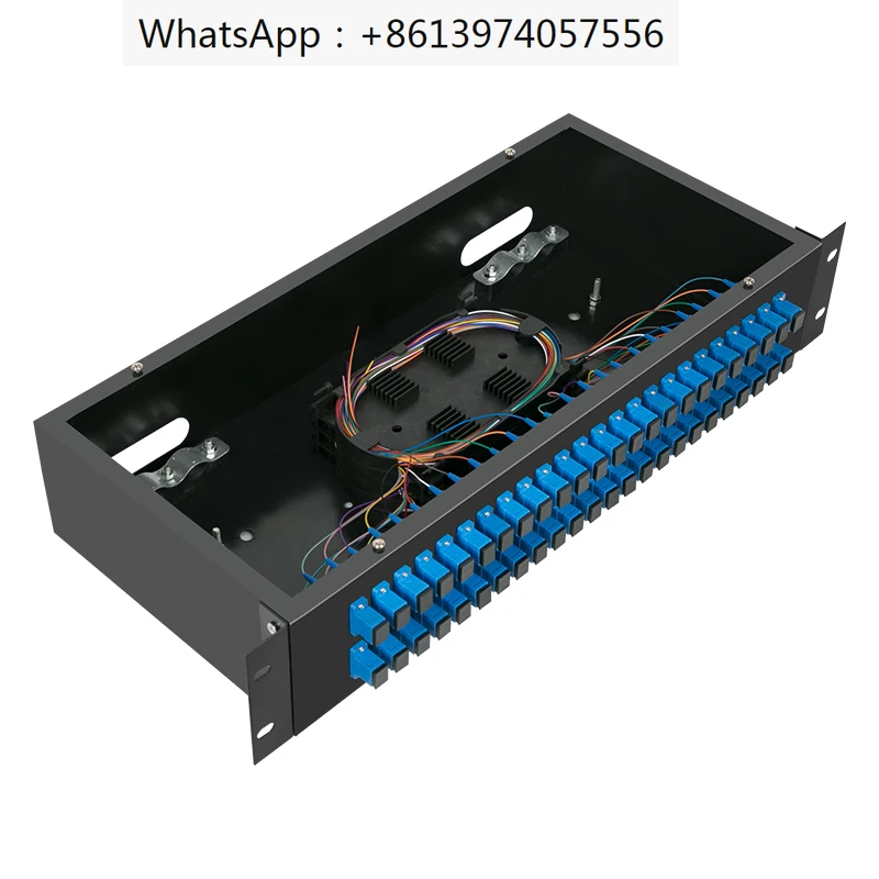 Square mouth rack type fiber optic box, optical end box, 48 port tail fiber box, SC-LC48 port fiber optic box